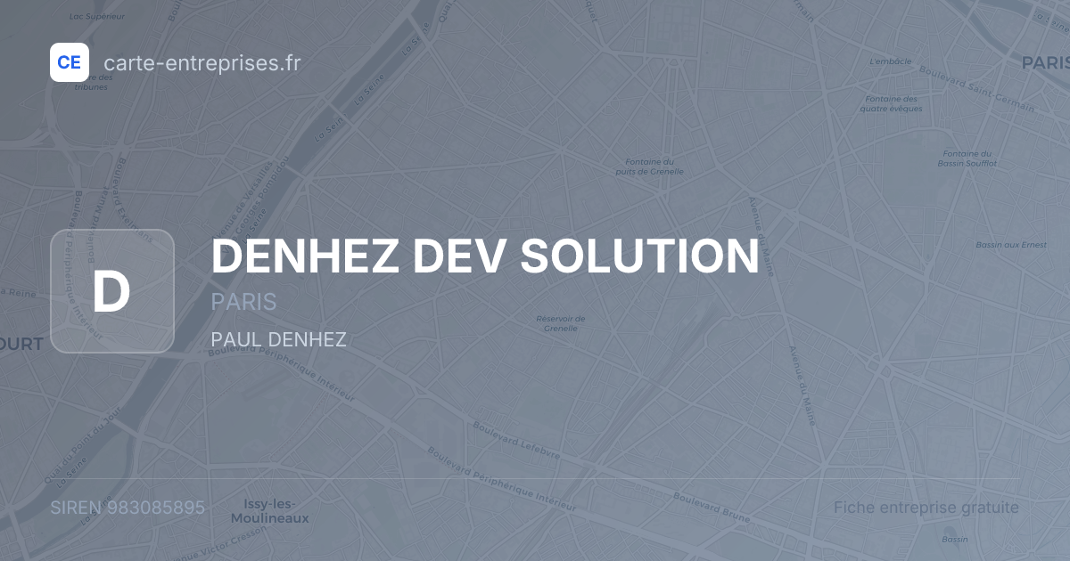 DENHEZ DEV SOLUTION — 983085895 — fiche entreprise
