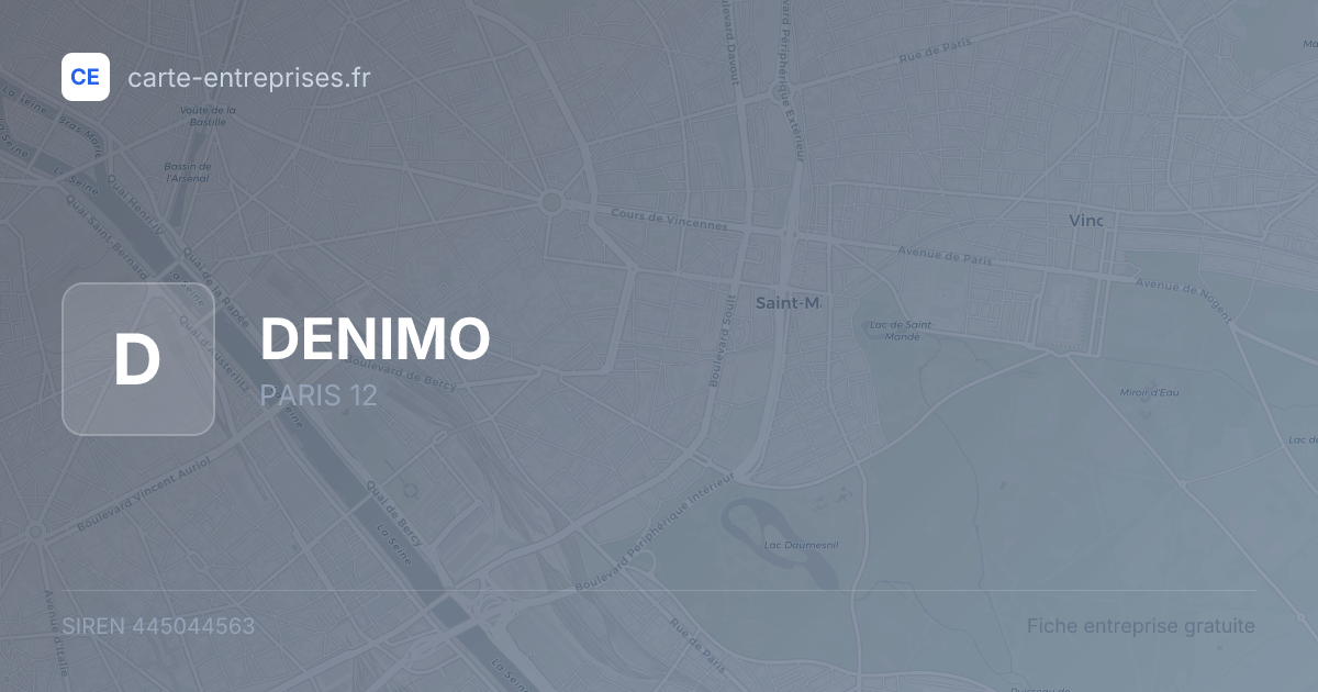 DENIMO — 445044563 — fiche entreprise