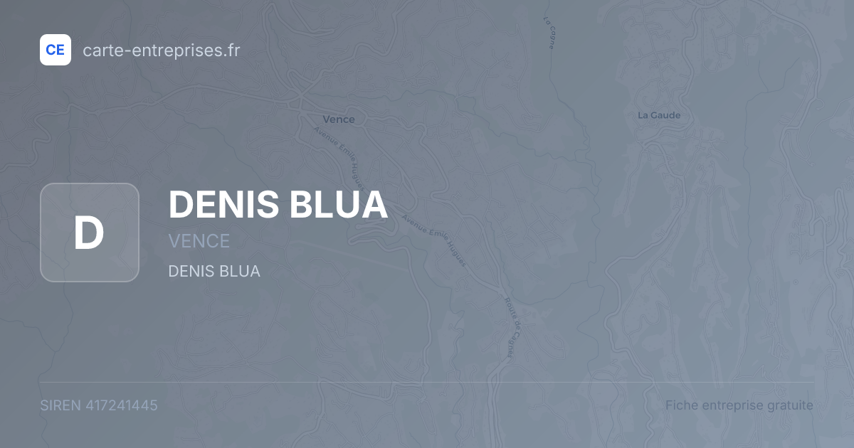 DENIS BLUA — 417241445 — fiche entreprise