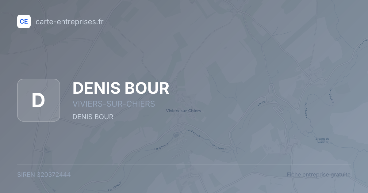 DENIS BOUR — 320372444 — fiche entreprise