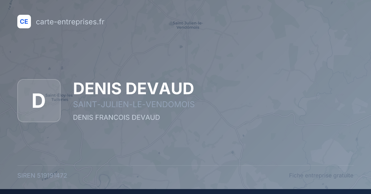 DENIS DEVAUD — 519191472 — fiche entreprise