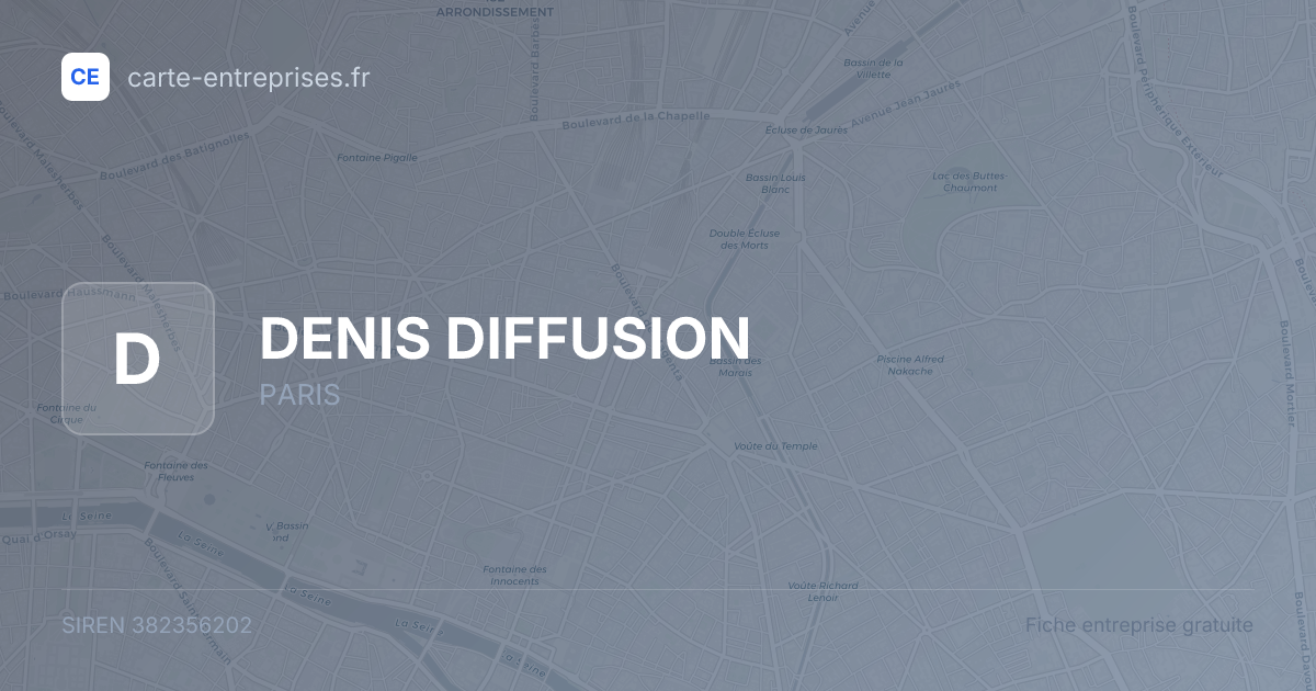 DENIS DIFFUSION — 382356202 — fiche entreprise