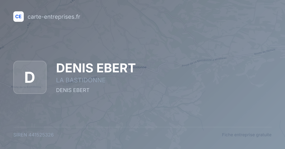 DENIS EBERT — 441525326 — fiche entreprise