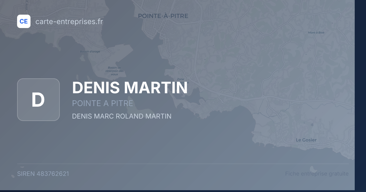 DENIS MARTIN — 483762621 — fiche entreprise