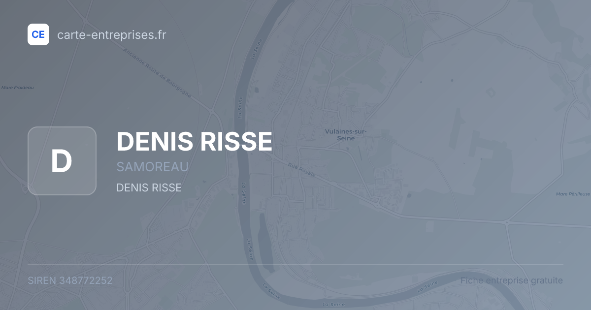 DENIS RISSE — 348772252 — fiche entreprise