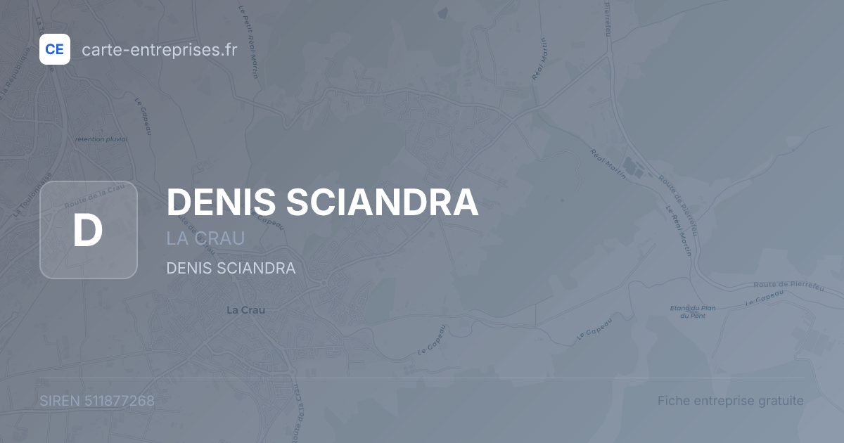 DENIS SCIANDRA — 511877268 — fiche entreprise