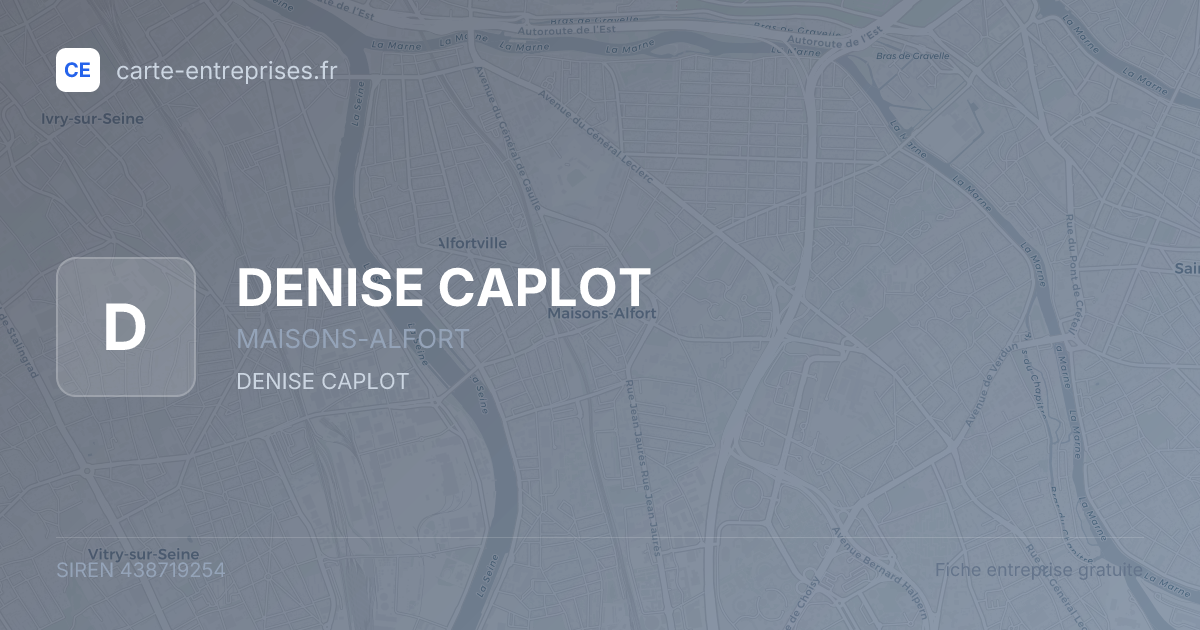 DENISE CAPLOT — 438719254 — fiche entreprise