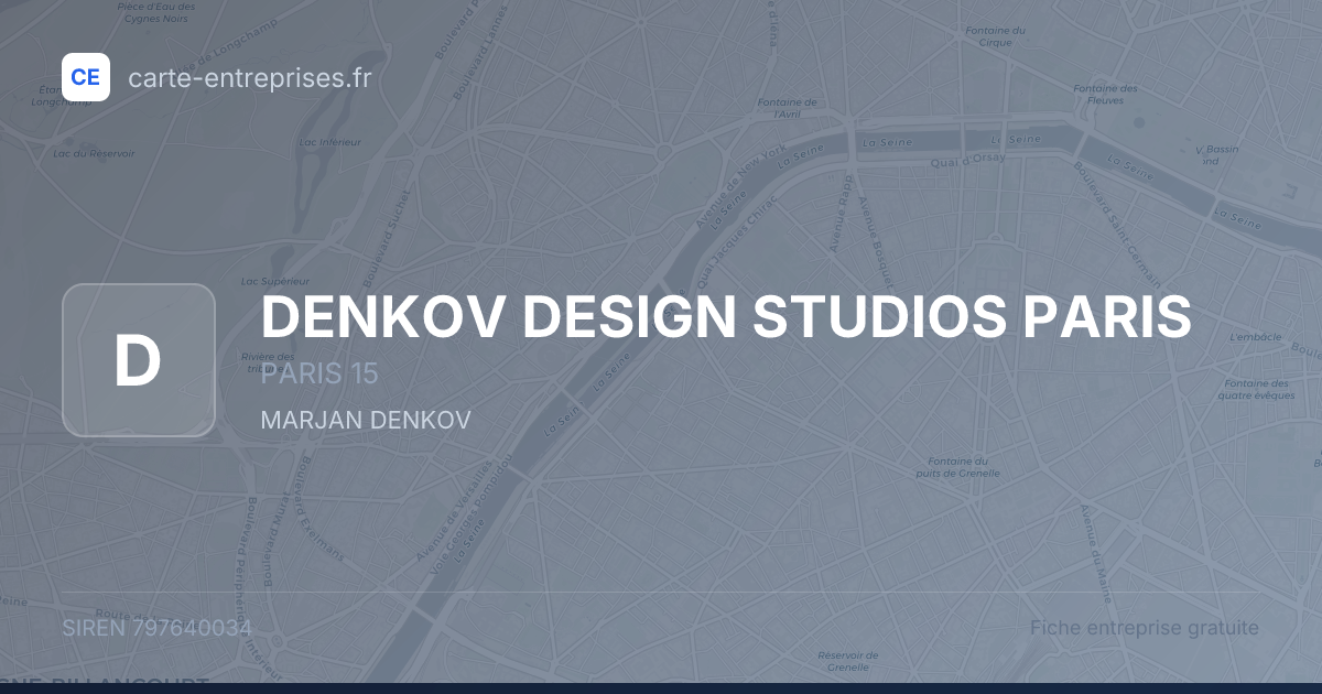 DENKOV DESIGN STUDIOS PARIS — 797640034 — fiche entreprise