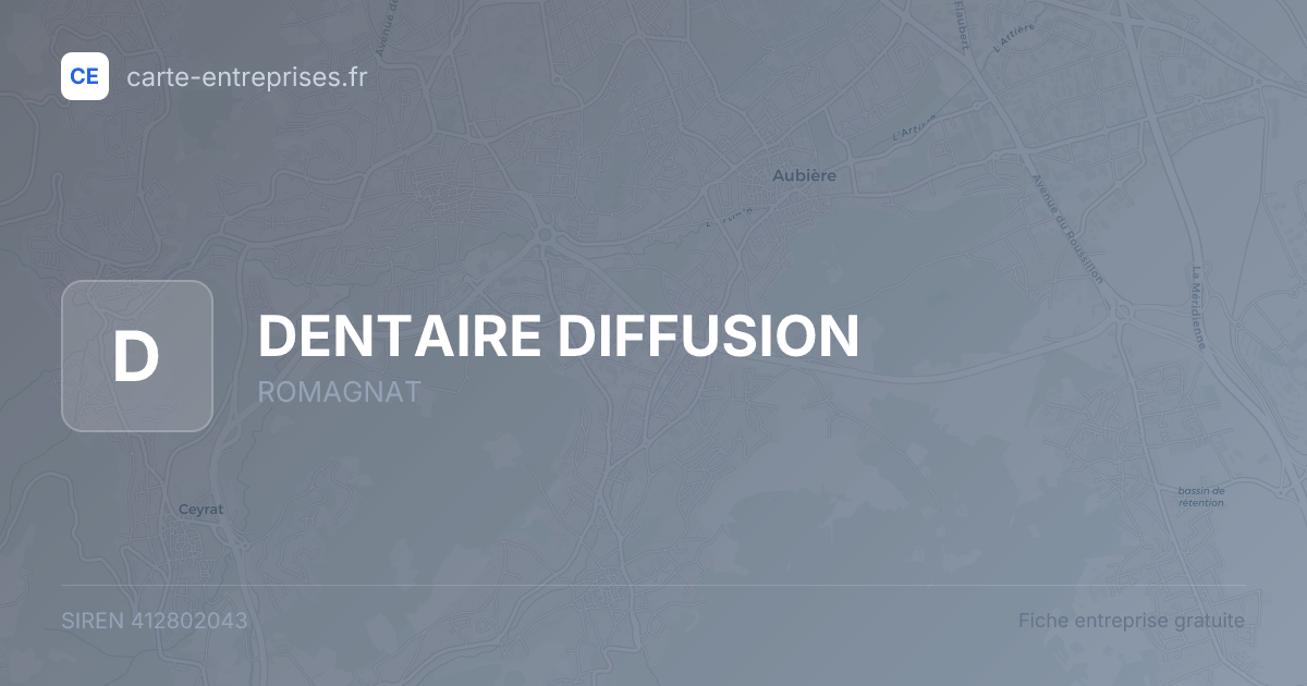 DENTAIRE DIFFUSION — 412802043 — fiche entreprise