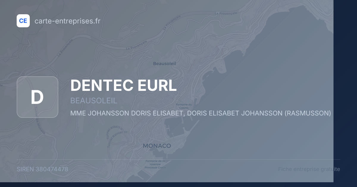 DENTEC EURL — 380474478 — fiche entreprise