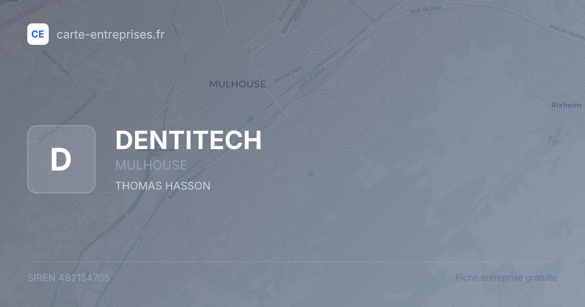 DENTITECH — 482154705 — fiche entreprise