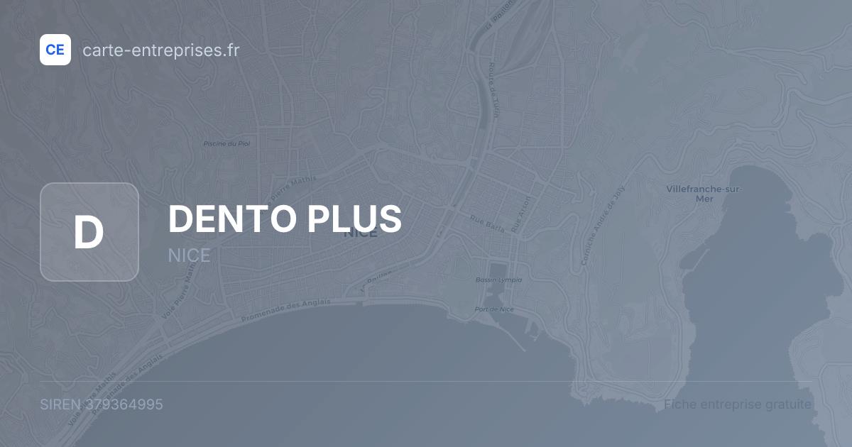 DENTO PLUS — 379364995 — fiche entreprise