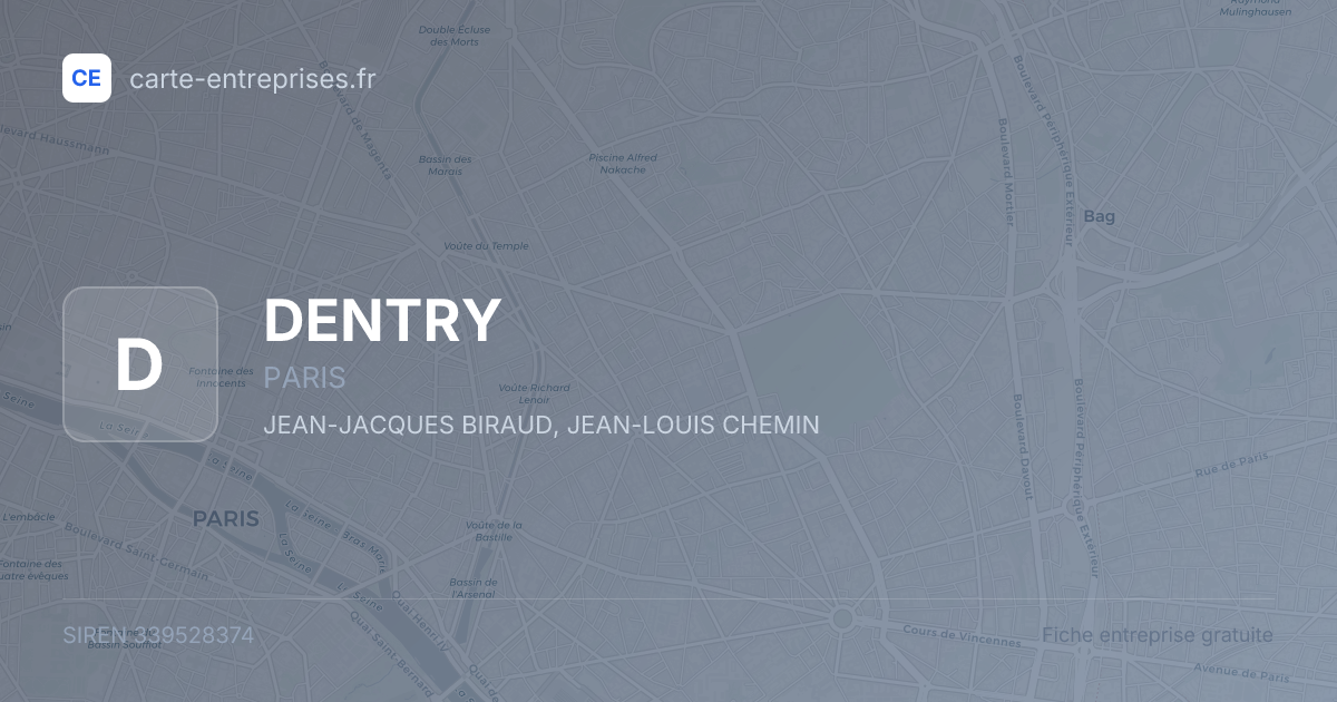 DENTRY — 339528374 — fiche entreprise