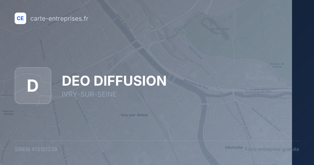 DEO DIFFUSION — 413101239 — fiche entreprise