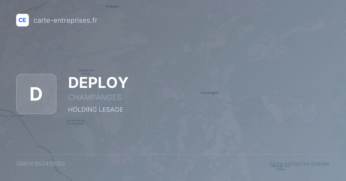DEPLOY — 852419092 — fiche entreprise
