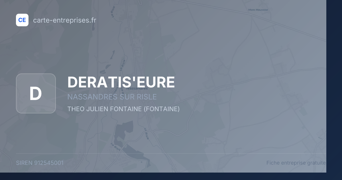DERATIS'EURE — 912545001 — fiche entreprise