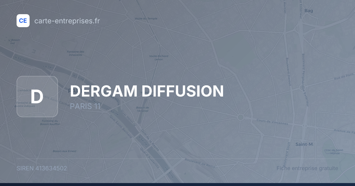 DERGAM DIFFUSION — 413634502 — fiche entreprise