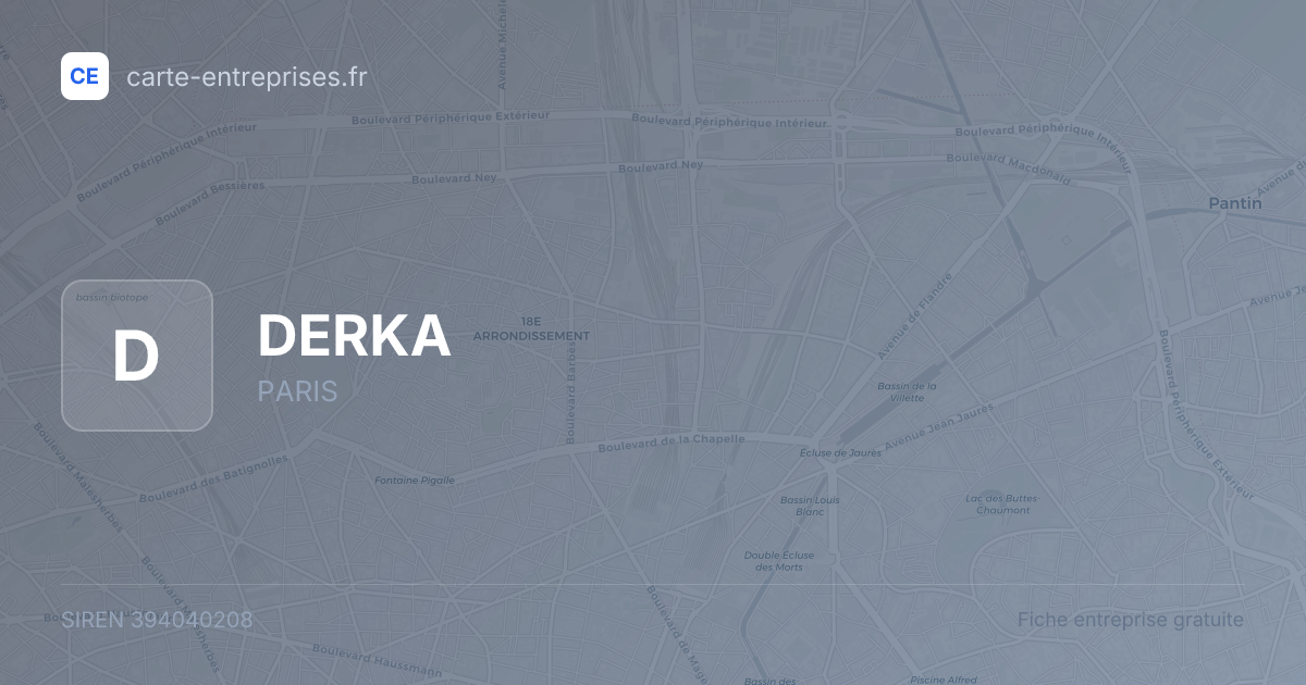 DERKA — 394040208 — fiche entreprise