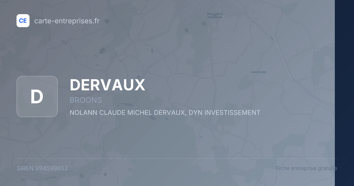 DERVAUX — 994599652 — fiche entreprise