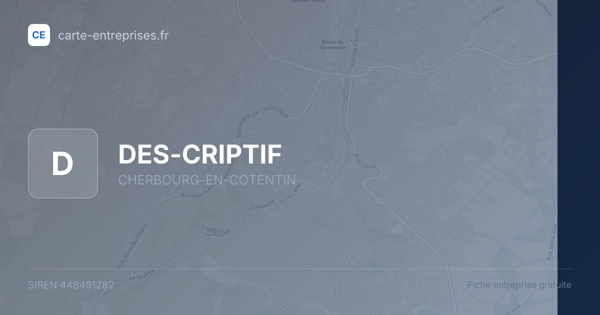 DES-CRIPTIF — 448491282 — fiche entreprise