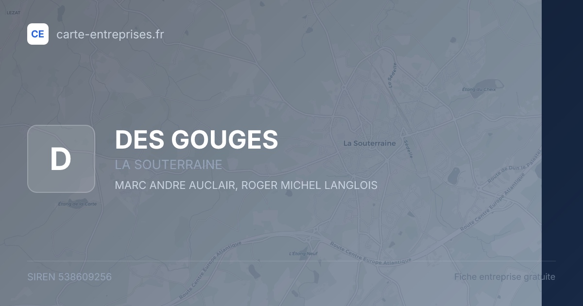 DES GOUGES — 538609256 — fiche entreprise
