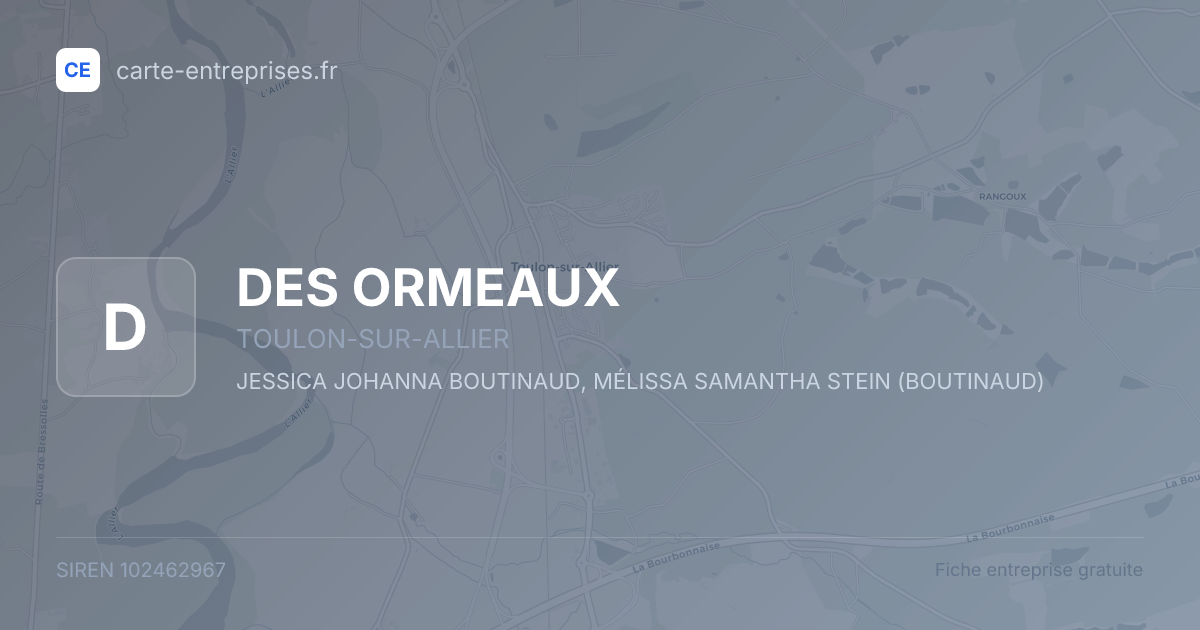 DES ORMEAUX — 102462967 — fiche entreprise
