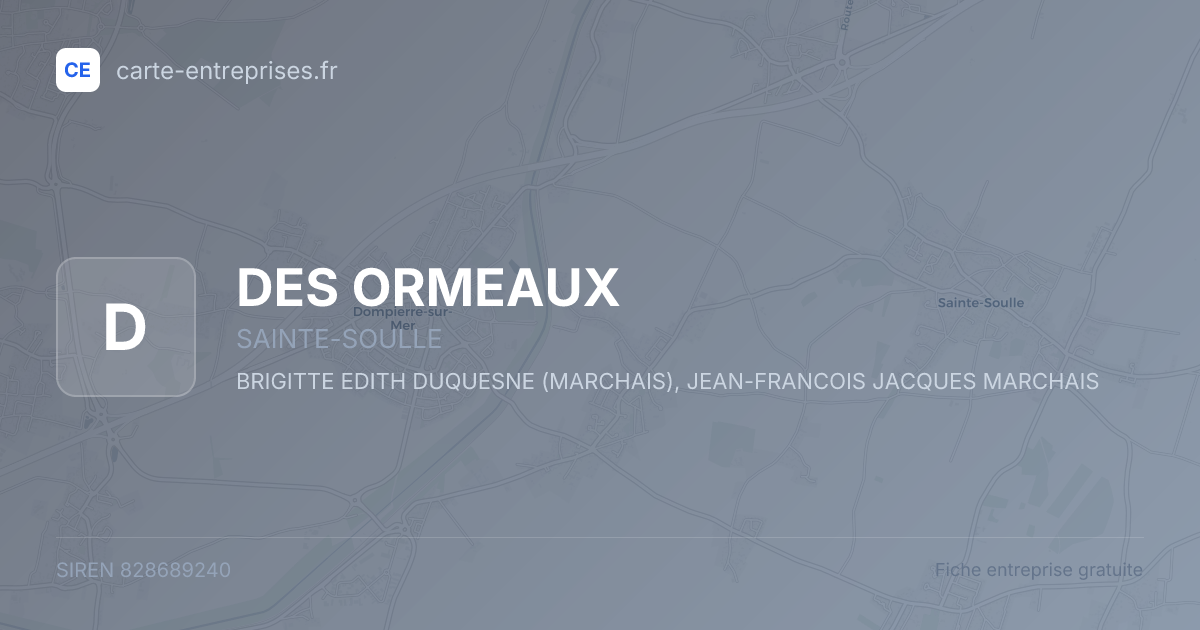 DES ORMEAUX — 828689240 — fiche entreprise