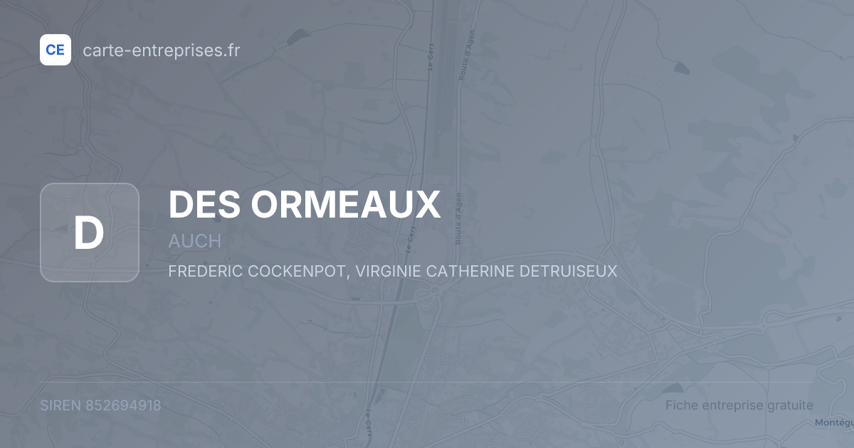 DES ORMEAUX — 852694918 — fiche entreprise