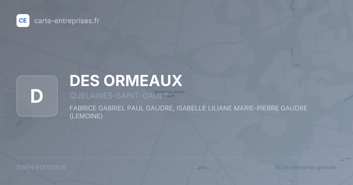 DES ORMEAUX — 913752929 — fiche entreprise