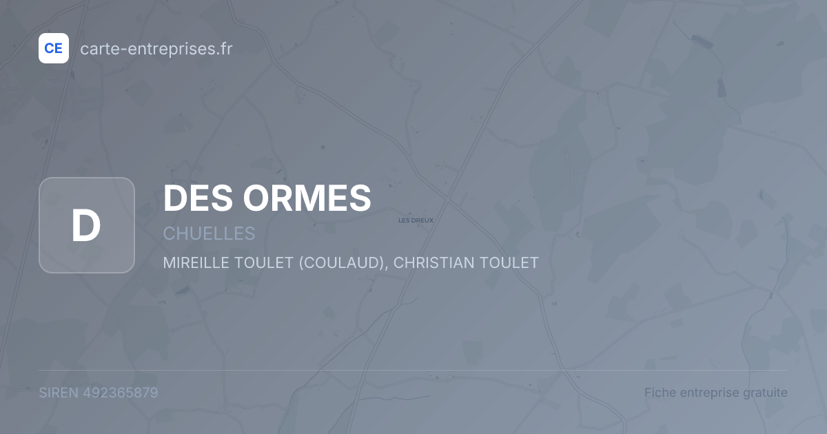 DES ORMES — 492365879 — fiche entreprise