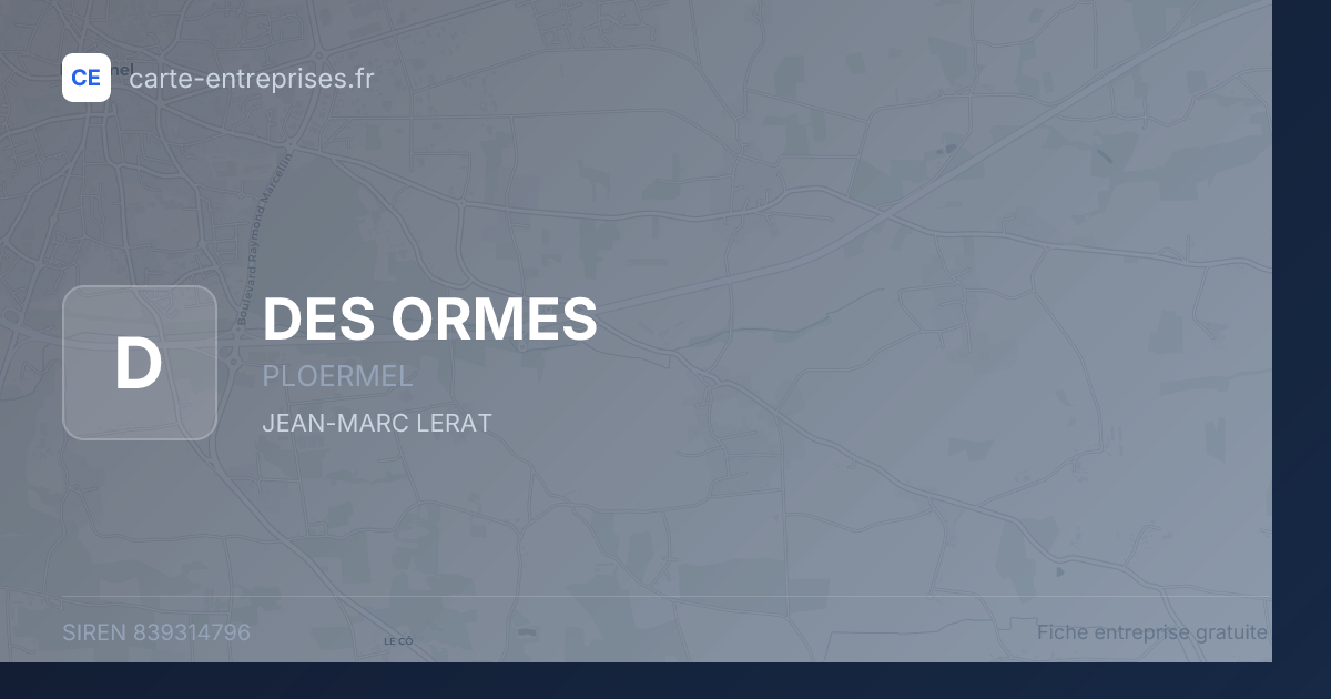 DES ORMES — 839314796 — fiche entreprise