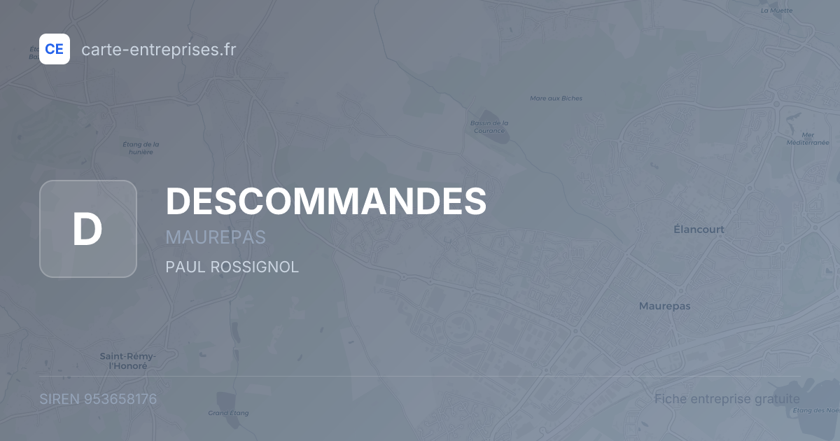 DESCOMMANDES — 953658176 — fiche entreprise