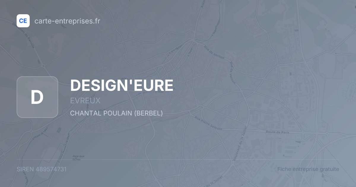 DESIGN'EURE — 489574731 — fiche entreprise