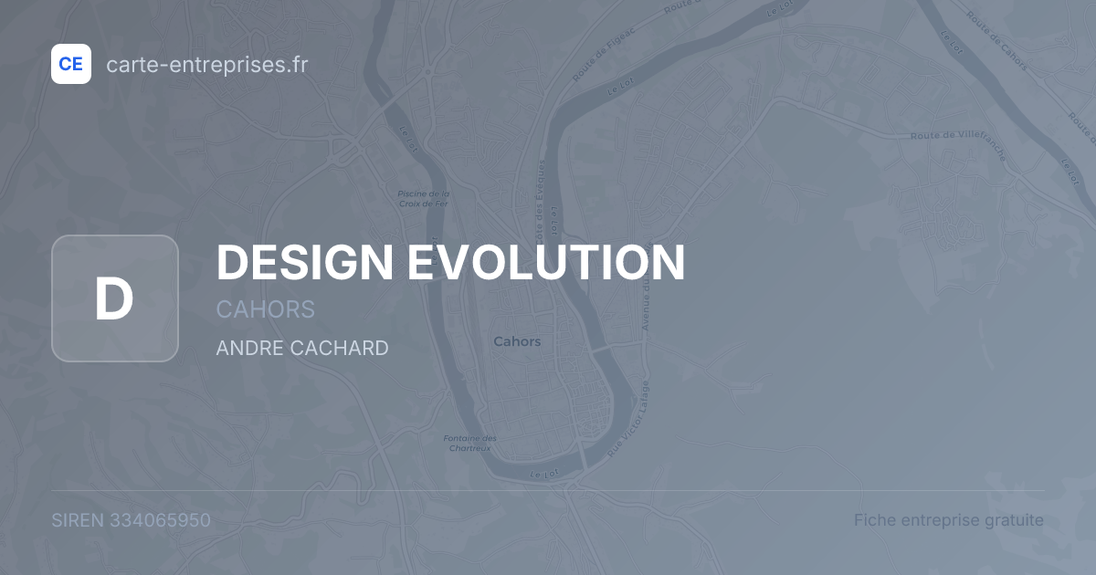 DESIGN EVOLUTION — 334065950 — fiche entreprise