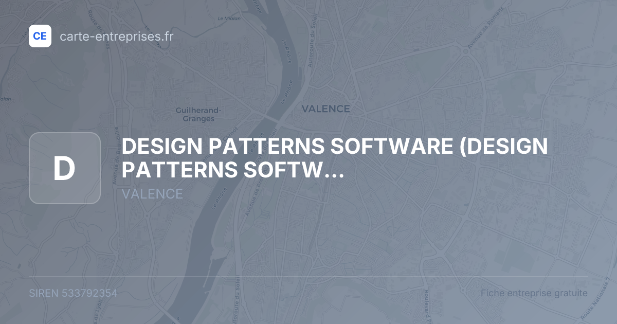DESIGN PATTERNS SOFTWARE (DESIGN PATTERNS SOFTWARE) (DPS) — 533792354 — fiche entreprise