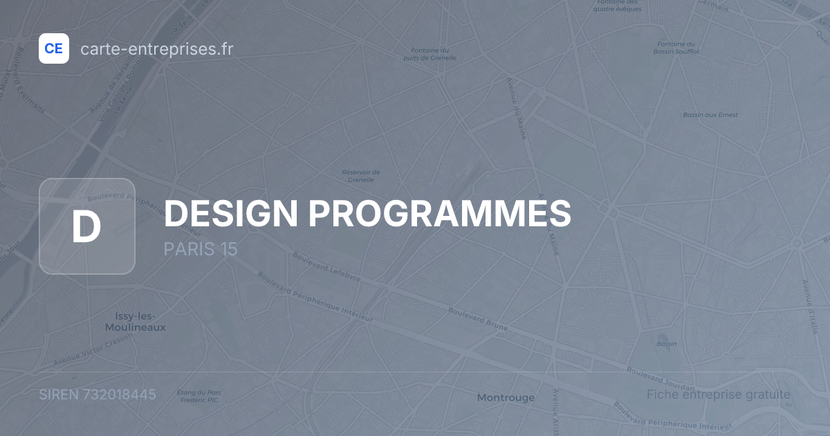 DESIGN PROGRAMMES — 732018445 — fiche entreprise