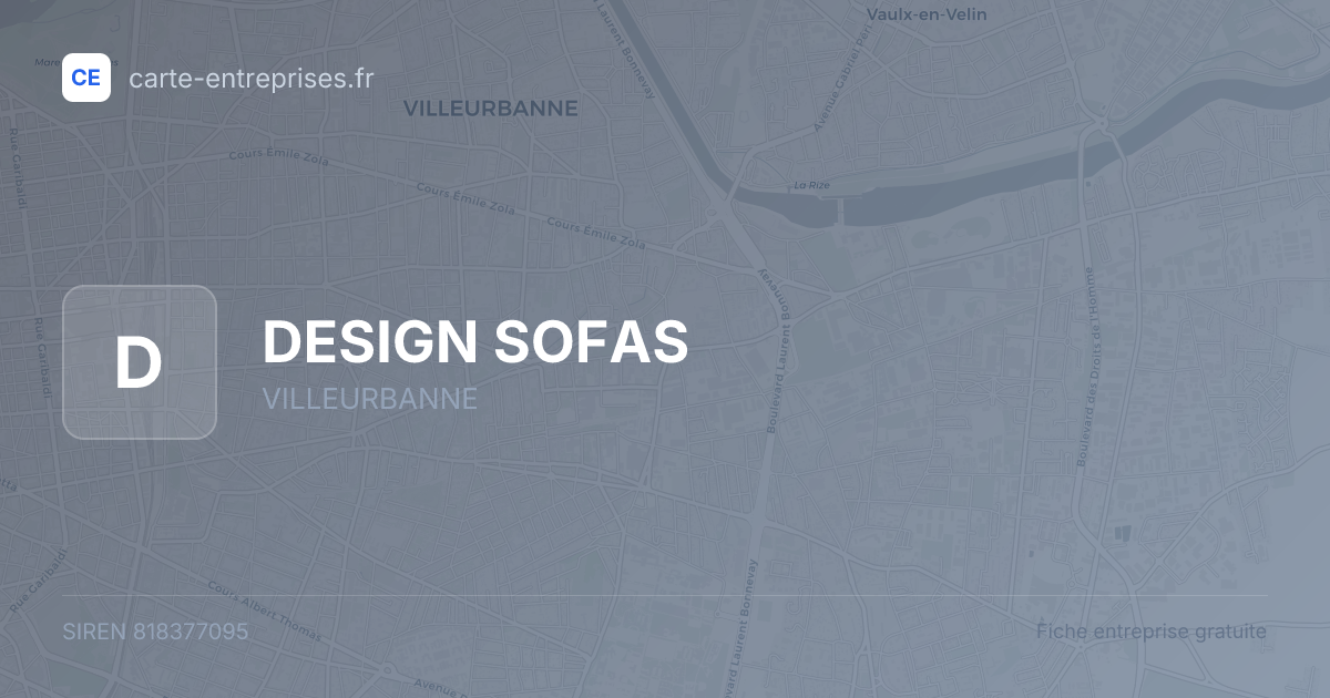 DESIGN SOFAS — 818377095 — fiche entreprise