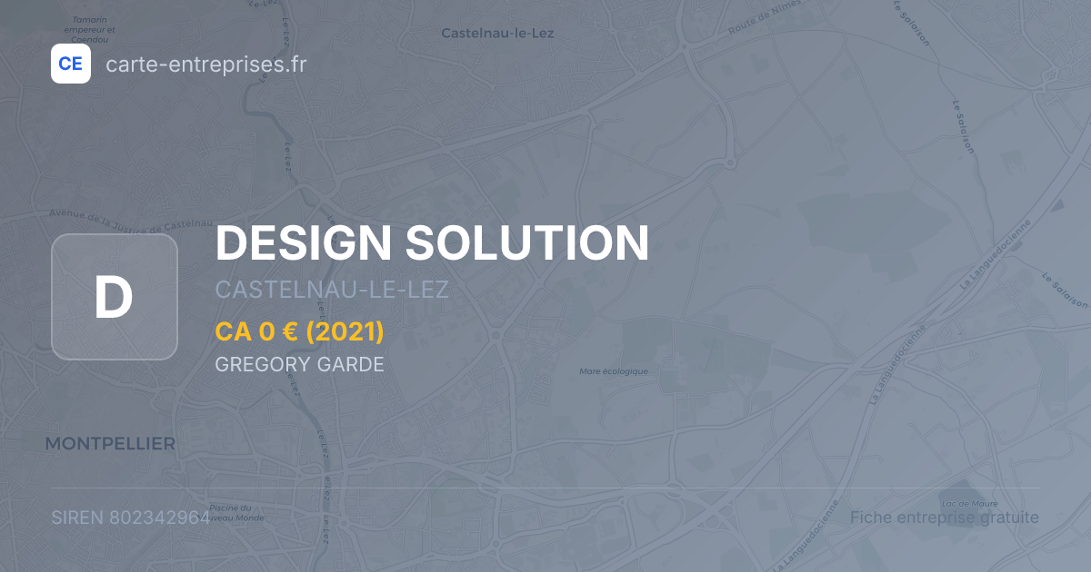 DESIGN SOLUTION — 802342964 — fiche entreprise
