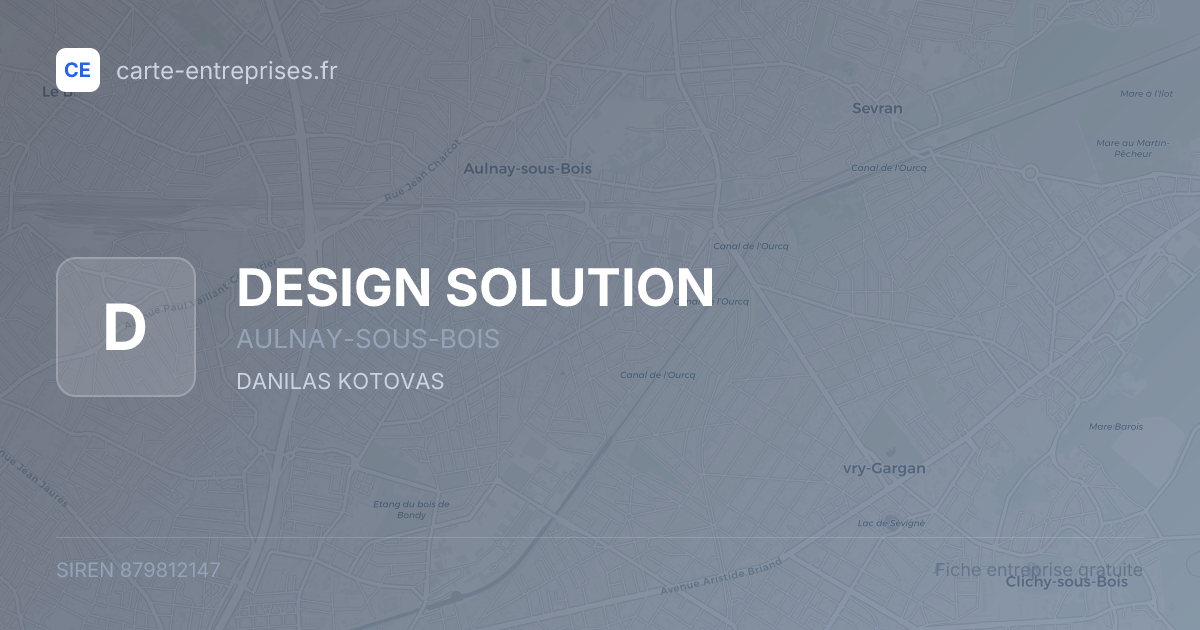 DESIGN SOLUTION — 879812147 — fiche entreprise