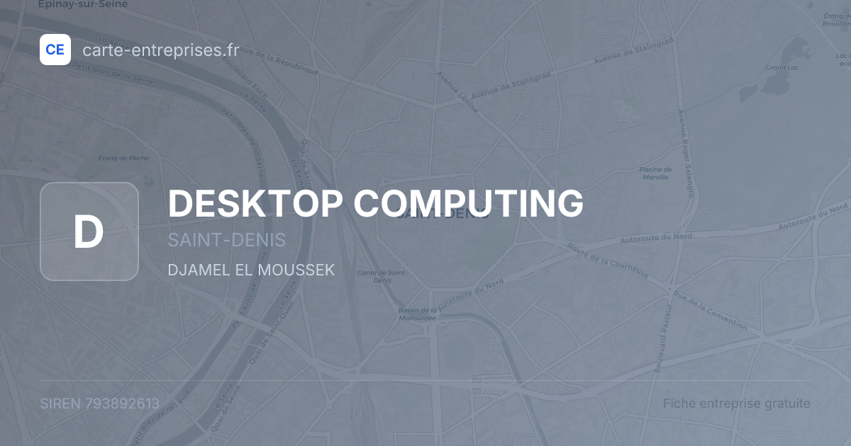 DESKTOP COMPUTING — 793892613 — fiche entreprise