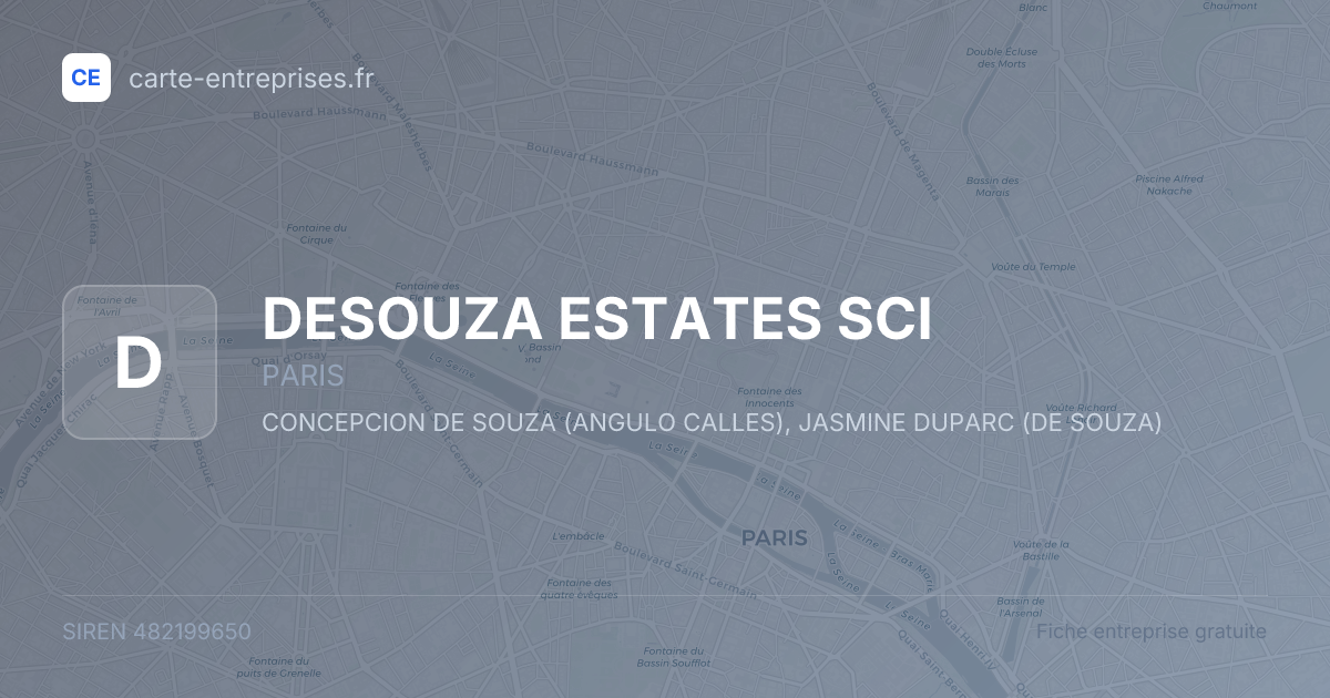 DESOUZA ESTATES SCI — 482199650 — fiche entreprise