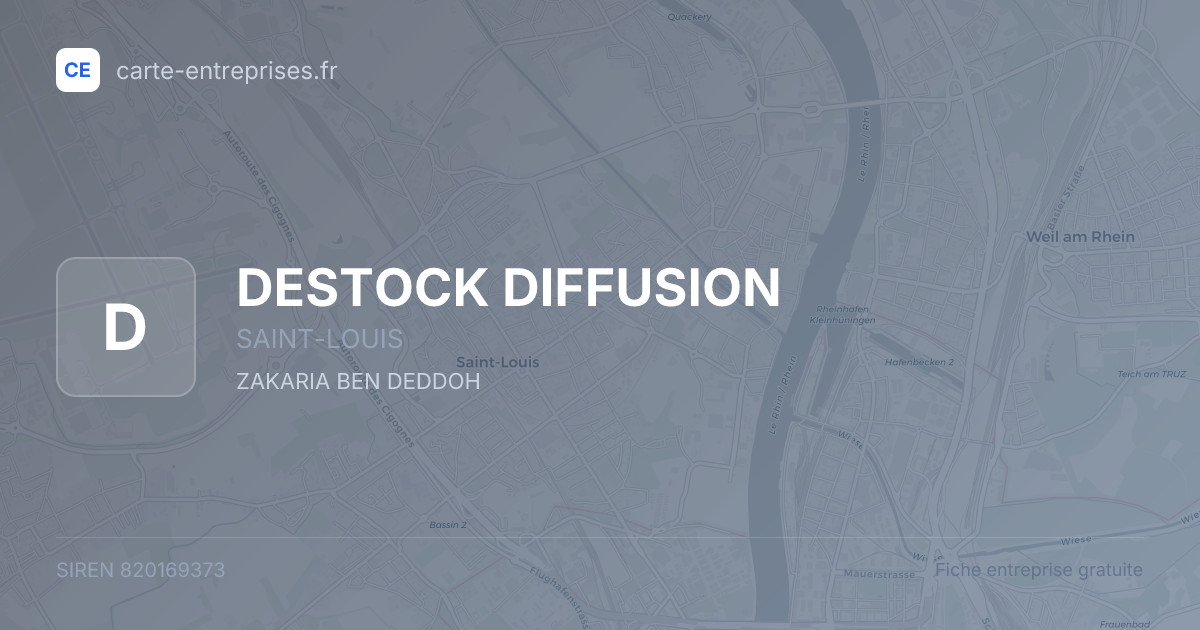 DESTOCK DIFFUSION — 820169373 — fiche entreprise
