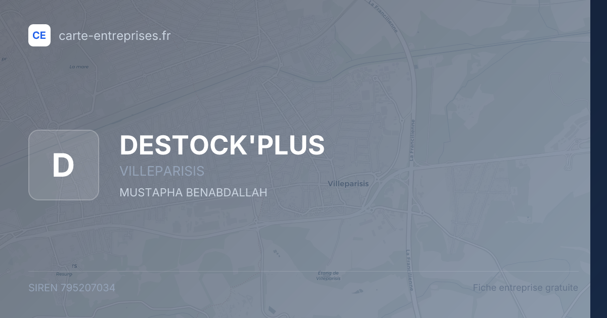 DESTOCK'PLUS — 795207034 — fiche entreprise