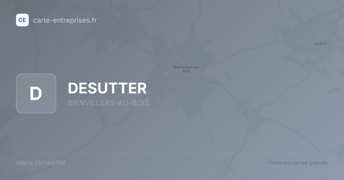 DESUTTER — 397566266 — fiche entreprise