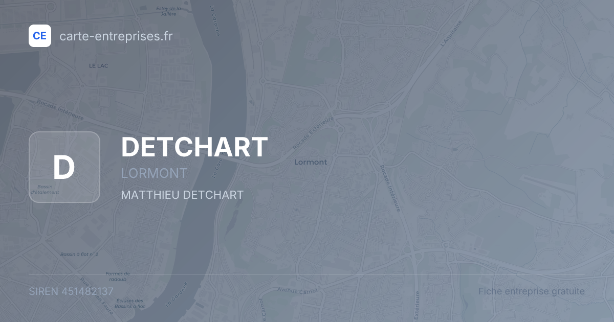 DETCHART — 451482137 — fiche entreprise