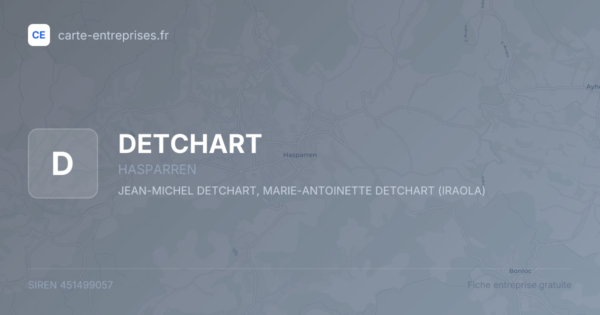 DETCHART — 451499057 — fiche entreprise
