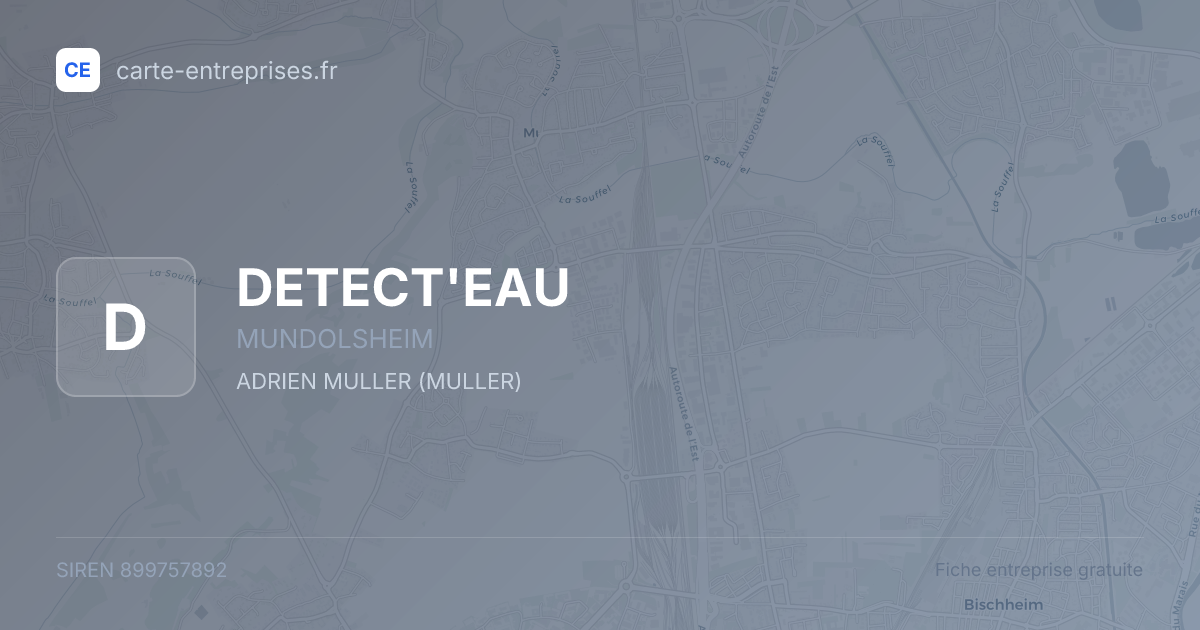 DETECT'EAU — 899757892 — fiche entreprise