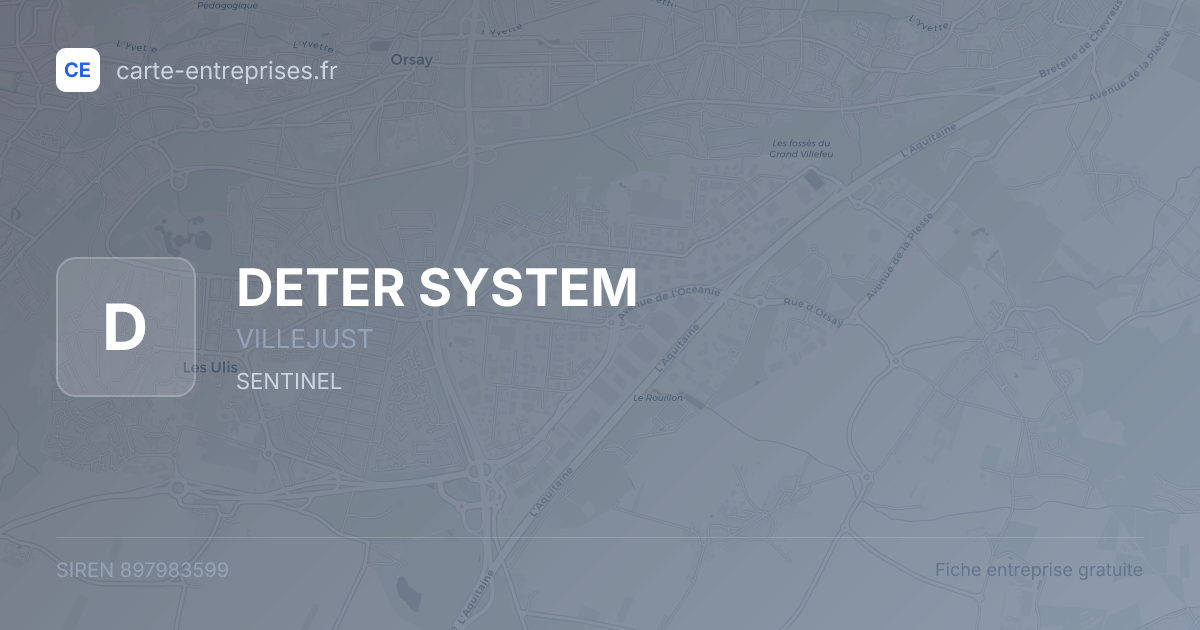 DETER SYSTEM — 897983599 — fiche entreprise