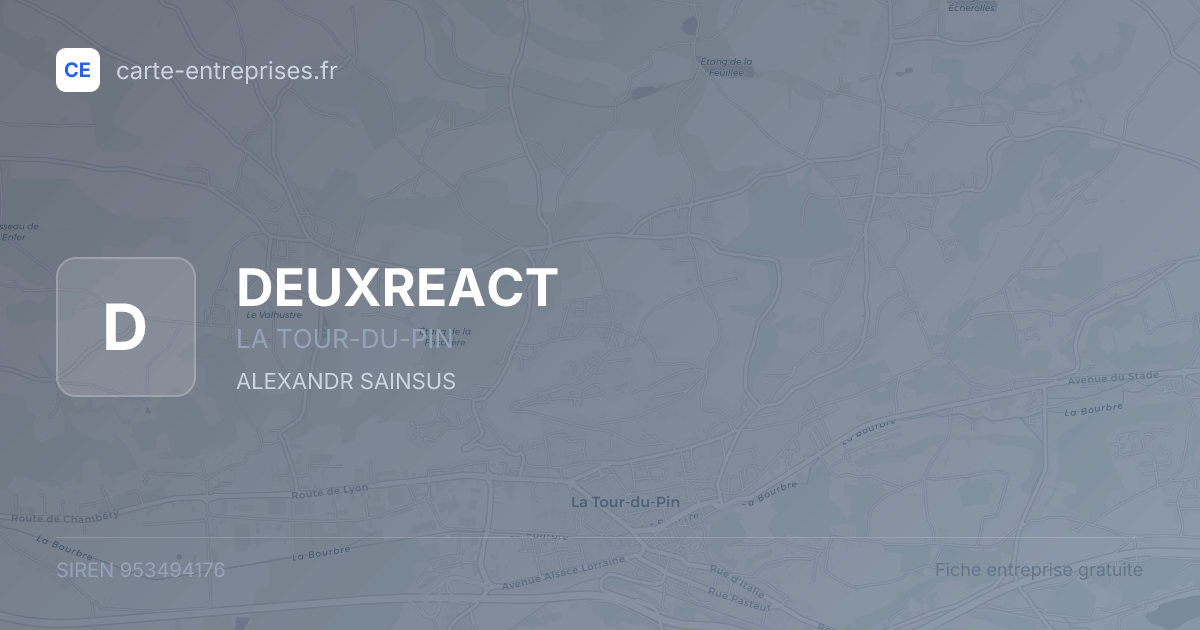 DEUXREACT — 953494176 — fiche entreprise