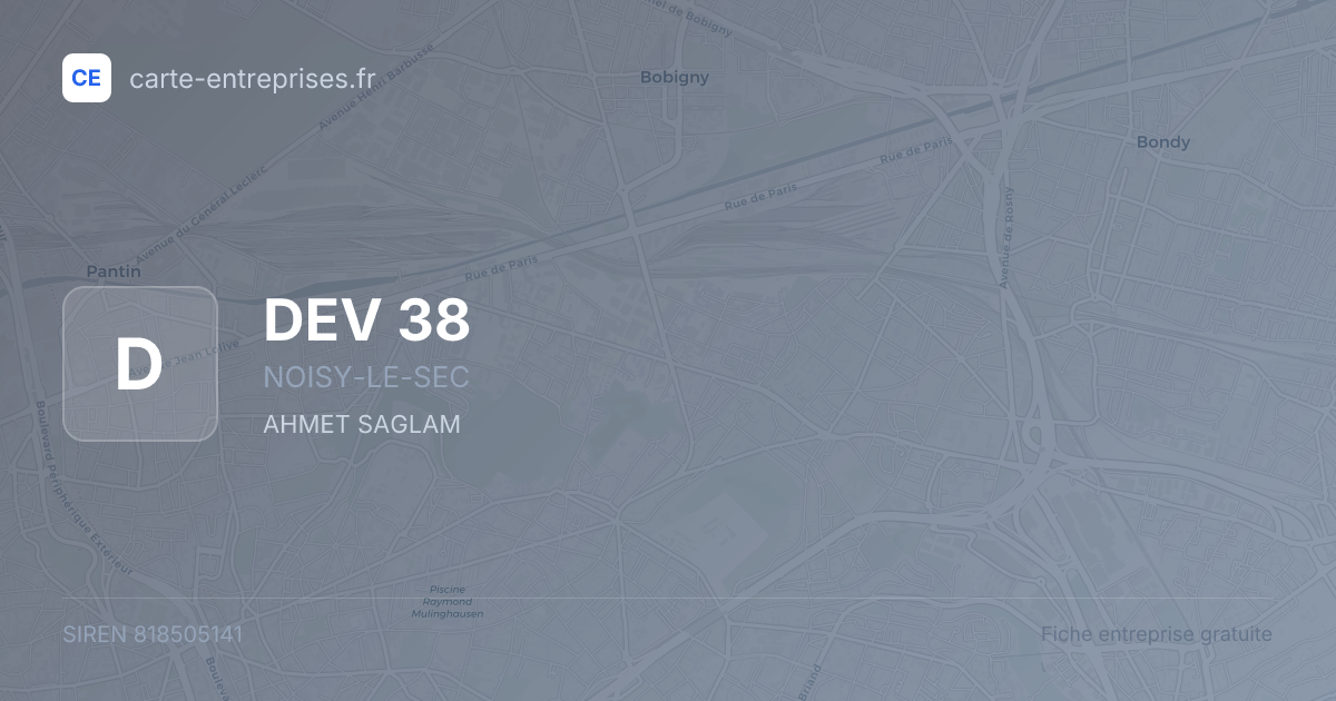 DEV 38 — 818505141 — fiche entreprise